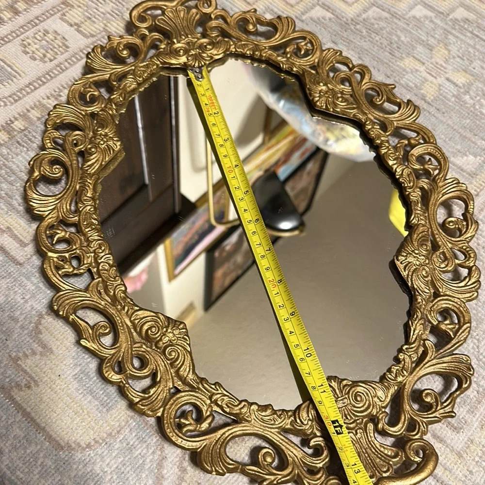 NICE VINTAGE JM 60 CAST IRON ART ORNAT METAL PICTURES FRAME HEAVY WALL M…
